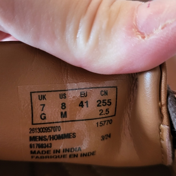 Clarks Men's Brown Leather Dress Shoes - Picture 7 of 7